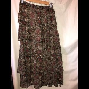 LUCCA COUTURE TIERED MAXI SKIRT SML-#0188-052019TR